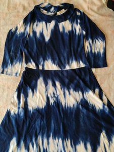 Tie-Dye Print Midi Dress
