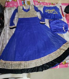 Elegant Royal Blue Anarkali Suit