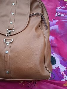 Brown Leather Backpack