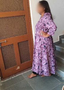 Elegant Floral Print Anarkali Kurti🤌🪷✨.size - X