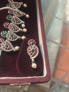 silver lookalike kundan Set