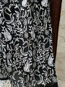 Boho Black &amp; White Printed Midi Dress with Pant