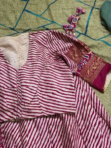 Boho Striped Ethnic lengha
