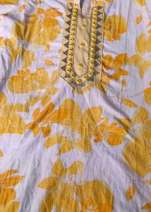Madarwa Sunny Yellow Floral Kurta
