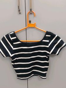 Striped Cropped Top