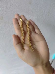 Gold Plated Ethnic Earrings chain