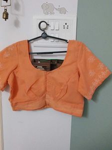 Peach Embroidered Blouse