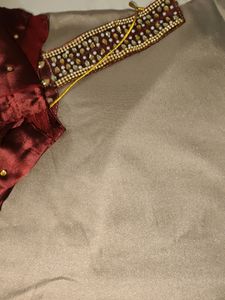 Beautiful Saree With Stitch Blouse 🦚Belt