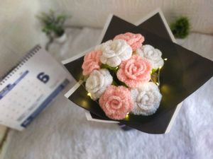 Crochet Flower Bouquet - Handmade Roses