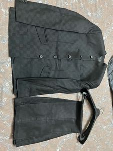Men's Black jodhpuris coat pant set