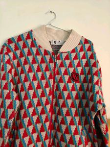 Patterned Zip-Up Jacket