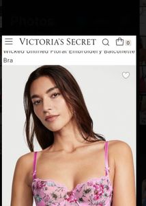 NEW VS Floral Embroidered Balconette Bra