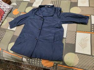 Navy Blue Coat Light Polyester