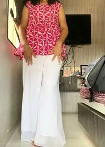 Elegant White Palazzo Pants