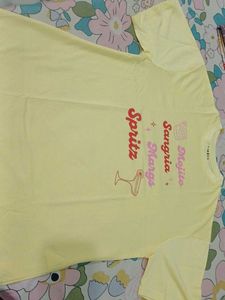 Cute Yellow Drink Graphic T-Shirt