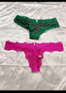 Lace Thong Panties Set