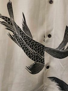 Men's Short Sleeve Shirt with Koi Fish Print