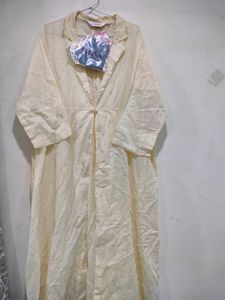 Women's Beige Kurta with grey Inner