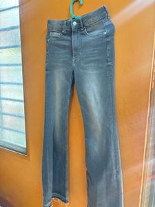 Flared Grey Wash Jeans