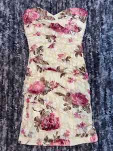 Floral Strapless Dress