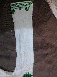 Embroidered White Short Kurti