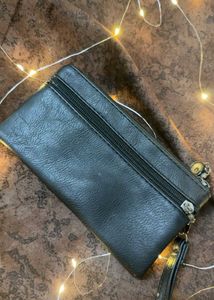 Studded Black Clutch Wallet