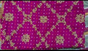 Vibrant Pink Embroidered Dupatta