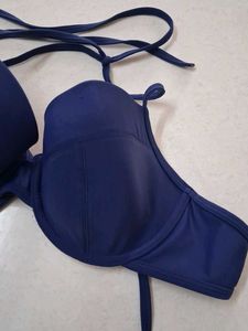 L Navy Blue Bikini Top