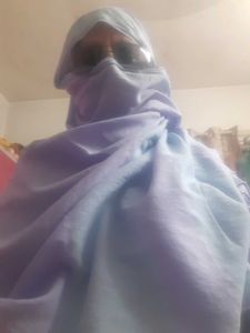 Chic Lavender and Blue Striped Dupatta