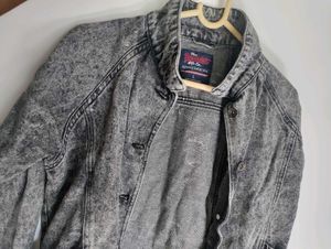 Roadster Grey Washed Denim Jacket