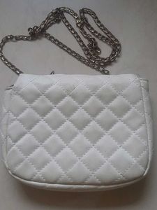 White Quilted Crossbody Bag