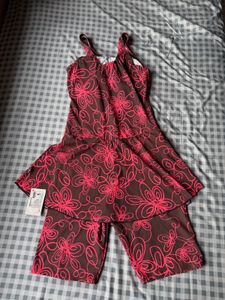 Brand New Lycot Floral Swim Dress with Shorts (XL)