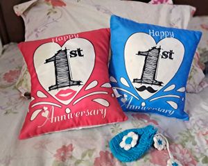 set of 2 cushions anniversary