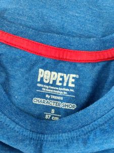 Popeye Blue Printed Top ( Women)