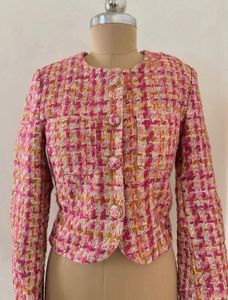 Chic Tweed Blazer and Skirt Set
