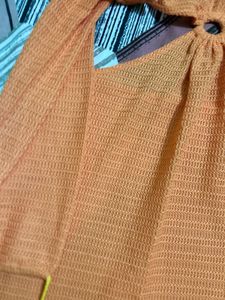 Vibrant Orange Cut-Out Mini Dress