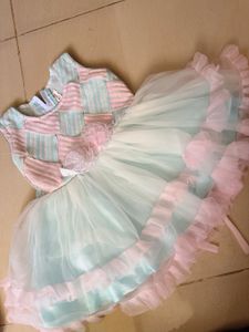 Baby Girls' Blue & Pink Tulle Dress