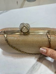 GoldNo bargaining minauderie hanbag with sling