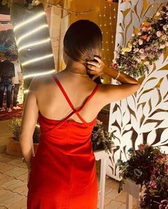 Stunning Red Halter Neck Bodycon Midi Dress from n