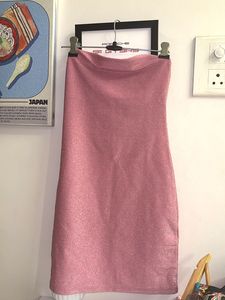 H&M Sparkly Pink Tube Dress