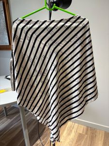 Black-and-white patterned bold diagonal blac