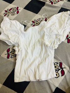 Zara white top