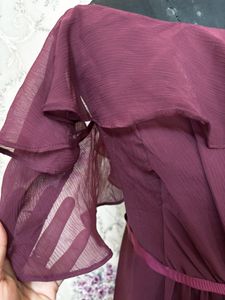 3XXL Elegant Burgundy Maxi Dress