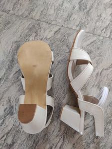 Women's White Strappy Sandals