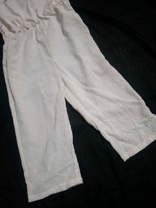 Cute White Ruffle Jumpsuit for Girls