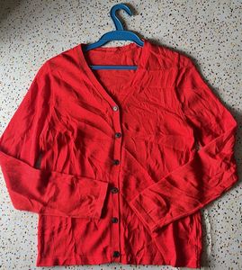 Red Cardigan Sweater
