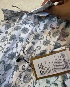 Men's Floral Print Button-Down Shirt