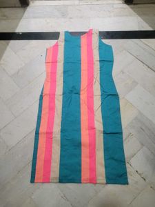Colorful Striped Sleeveless Kurta