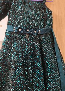 Sparkling Teal Sequin Gown
