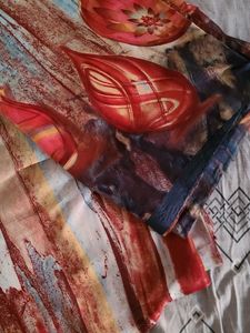 Unique Abstract Print Saree